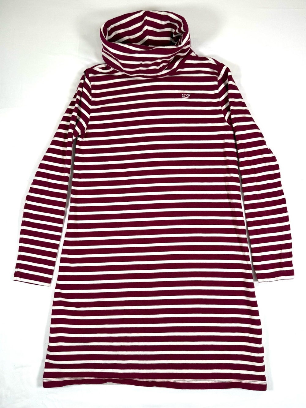 VINEYARD VINES Girls Striped Turtleneck Dress L 14 Preppy Coastal Fall Nautical